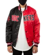 Houston Rockets Red and Black Starter Jacket