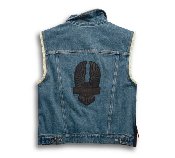 Mens Harley Davidson Blowout Denim Vest