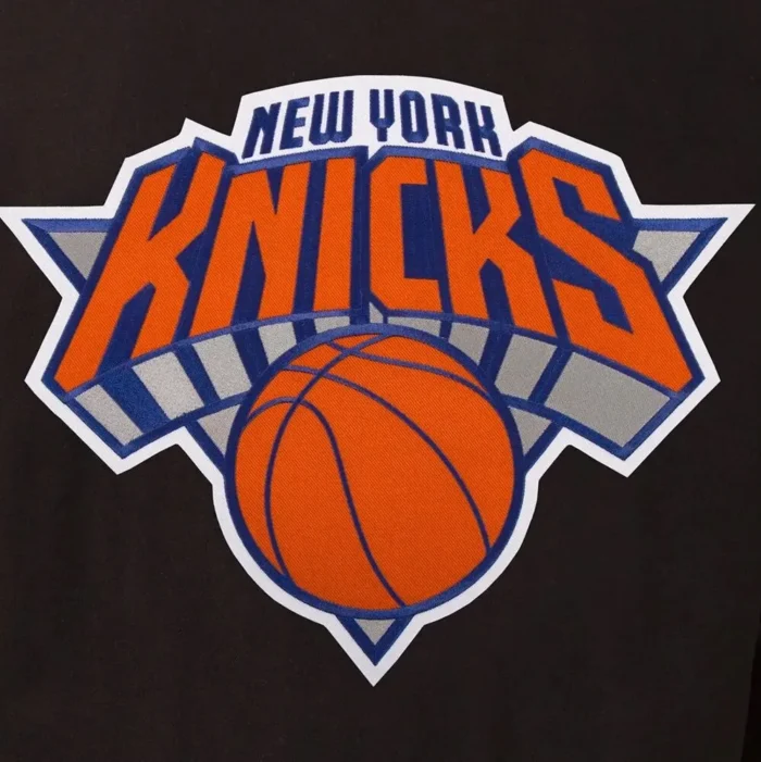 NY Knicks Black Wool Varsity Wool leather Jackets