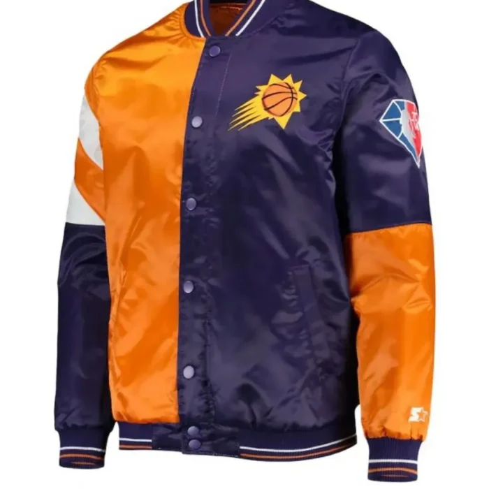 Phoenix Suns Orange and Purple Varsity Starter Jacket