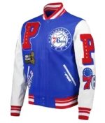 Royal Mash Up Philadelphia 76ers NBA Final Champions Full-Zip Varsity Jacket