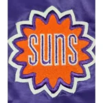 Starter Purple Phoenix Suns 80s Full Snap Bomber Jacket