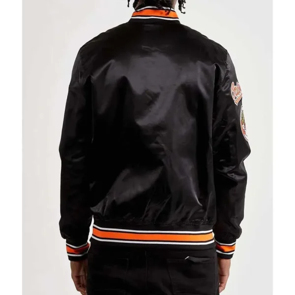 World Series Baltimore Orioles Black Bomber Satin Jackets