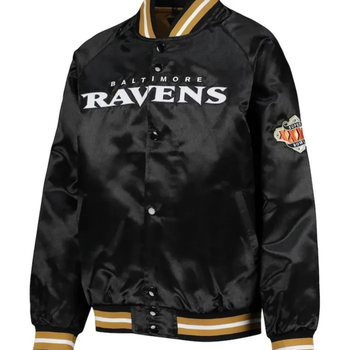 Baltimore Ravens Full-Snap Black Jacket