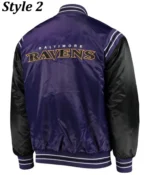 Baltimore Ravens Full-Snap Satin Jacket