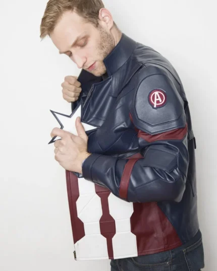 Chris Evans Avengers Age of Ultron Captain America Leather Jacket