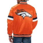 Denver Broncos Home Game Varsity Full-Snap Satin Jacket
