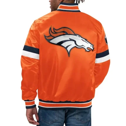 Denver Broncos Home Game Varsity Full-Snap Satin Jacket