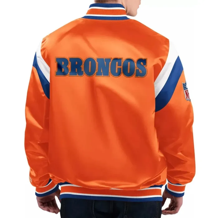 Denver Broncos Shutout Throwback Orange Satin Jacket