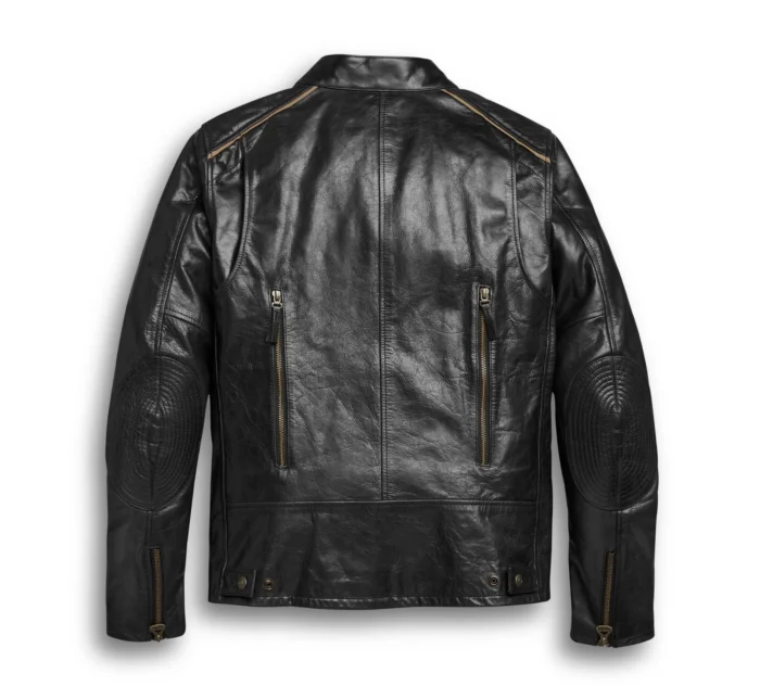 HD Mens Harley Davidson 1st Arterial Black Leather Jacket