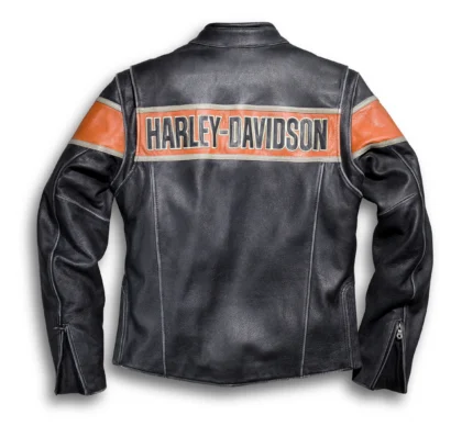 Harley Davidson Mens Victory Lane Black Leather Jacket