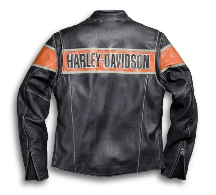 Harley Davidson Mens Victory Lane Black Leather Jacket