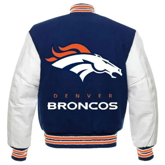 NFL Denver Broncos Varsity Wool and Leather Jackets