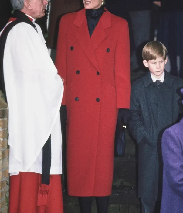 Princess Diana Red Coat Christmas