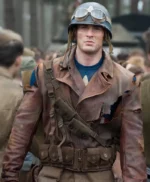 The First Avengers Distressed Real Leather Brown Jacket