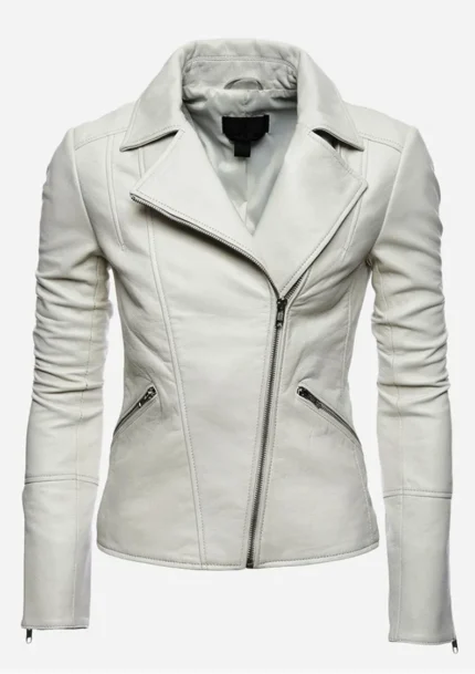 Adalyn Cafe Racer Motorcycle White Jackets