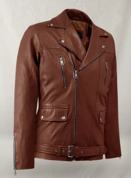 Asymmetrical Zipper Walton Fashion Genuine Leather Jacket