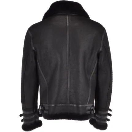 Bennett Black Belted SF Bomber Leather Jackets
