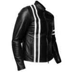 Bloodshot Vin Diesel Black White Stripes Leather Jackets