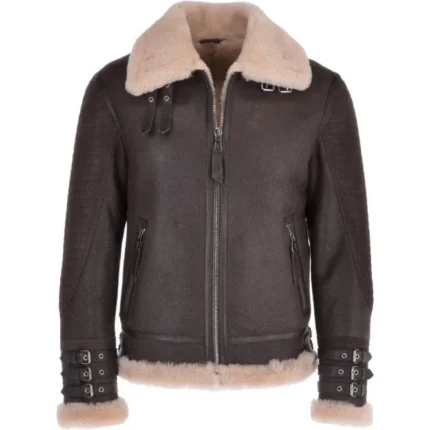 David Brown Flying Shearling Leather Jacket