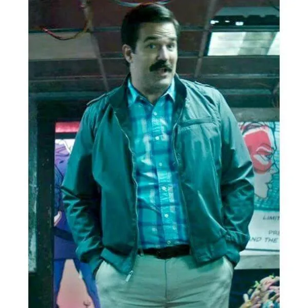 DeadPool 2 Rob Delaney Grey Bomber Jacket