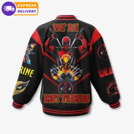 Deadpool And Wolverine We Are Best Friends Printed Baseball Jackets