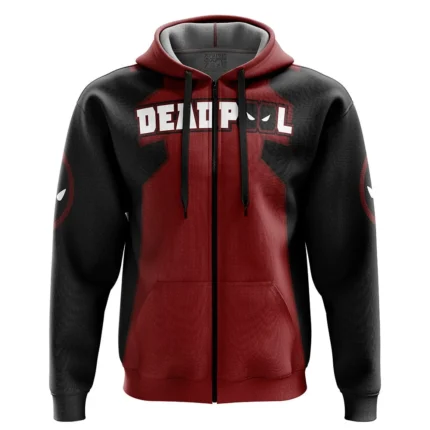 Deadpool Marvel Comics Zip Up Hoodie Jacket