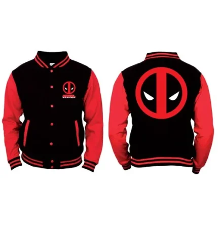 Deadpool Red And Black Varsity Jacket