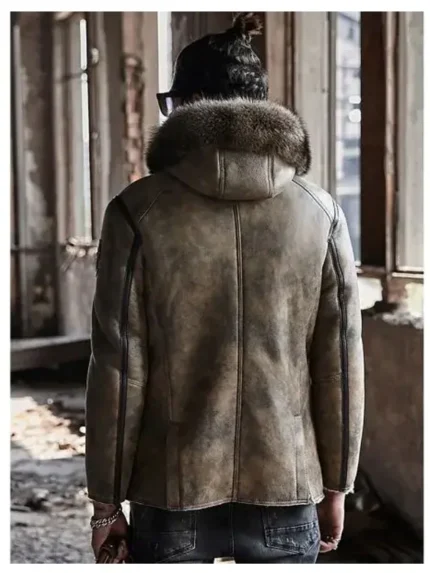 Jamie Shearling Parka Hooded Leather Jackets