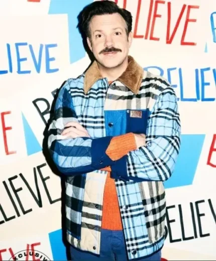 Jason Sudeikis Ted Lasso Quilted Check Jacket