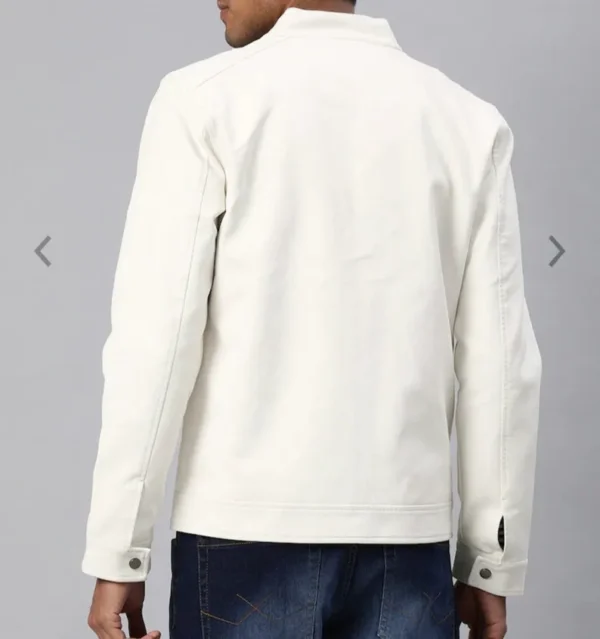 Jilda Castaneda Casual White Leather Jackets