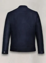 Mens Avan Navy Blue Suede Leather Jacket