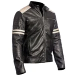 Mens Cafe Racer Vintage Retro Motorbike Leather Jacket