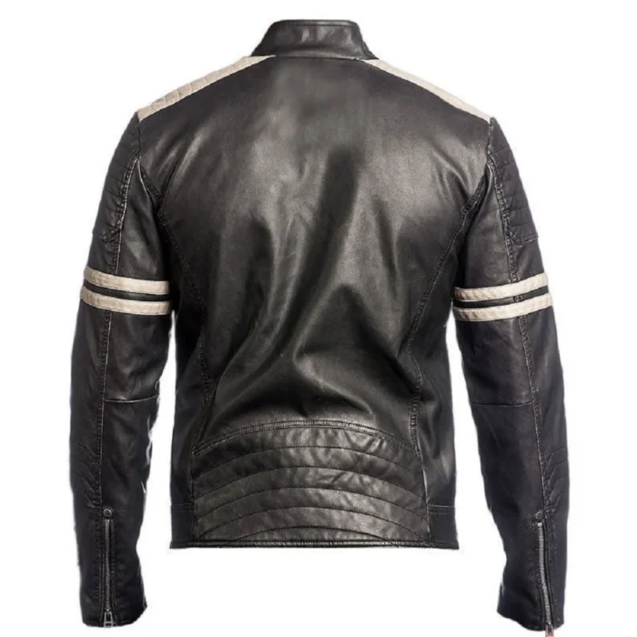 Mens Cafe Racer Vintage Retro Motorbike Leather Jackets