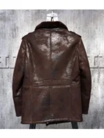 Michelle Four Pockets Shearling Fur Brown Leather Jackets