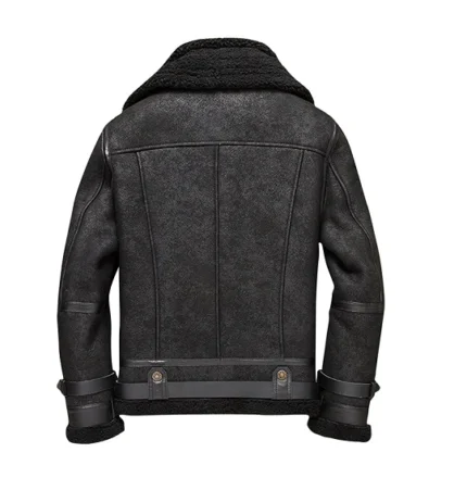 Patrick Double Collar Shearling SF Bomber Leather Jacket