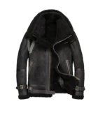 Patrick Double Collar Shearling SF Bomber Leather Jackets