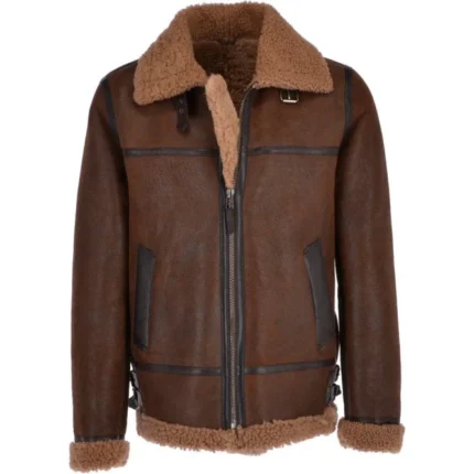 Peterson Aviator SF Bomber Brown Sheepskin Jacket