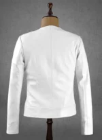 Rumella Lambskin White Leather Jackets