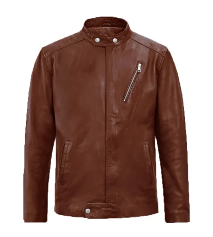 Rustic Brown Biker Leather Jacket