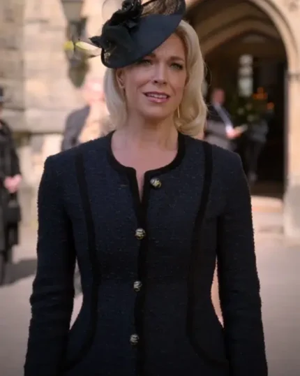 Ted Lasso Hannah Waddingham Rebecca Welton Black Long Coat