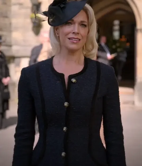 Ted Lasso Hannah Waddingham Rebecca Welton Black Long Coat