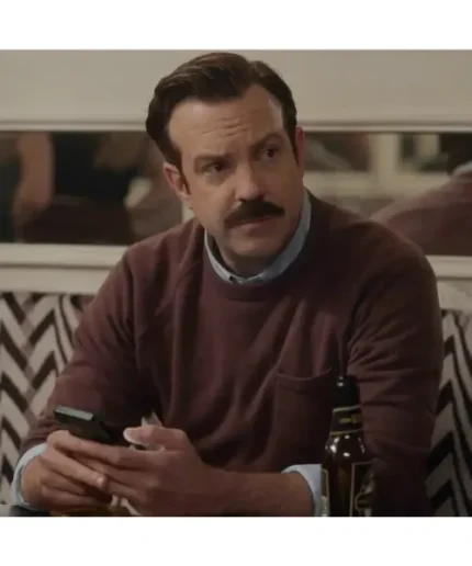 Ted Lasso S03 E10 Jason Sudeikis Burgundy Sweatshirt