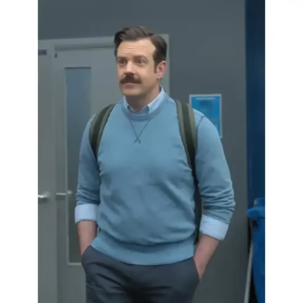 Ted Lasso S03 Jason Sudeikis Blue Baby Sweater