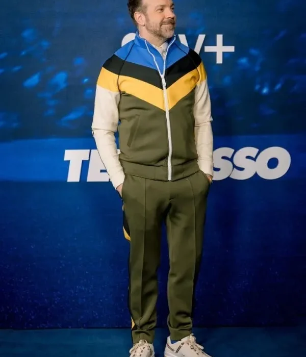 Ted Lasso S03 Premiere Jason Sudeikis Tracksuit