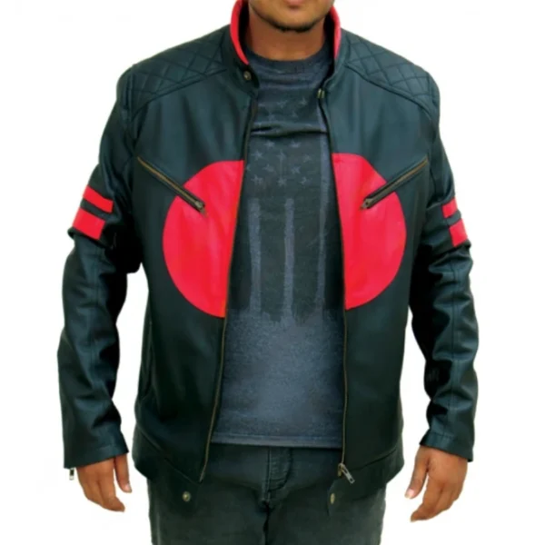 Vin Diesel Bloodshot Black Red Quilted Biker Jackets