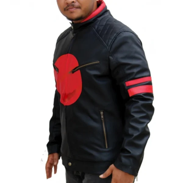 Vin Diesel Bloodshot Red Quilted Biker Jacket