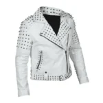 Vixen Biker Motorcycle Studded Leather Jacket