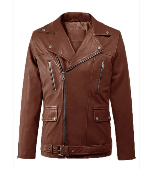 Walton Fashion Brown Genuine Leather Jacket