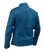 Cafe Racer Mens Johnny Blue Biker Real Leather Jackets